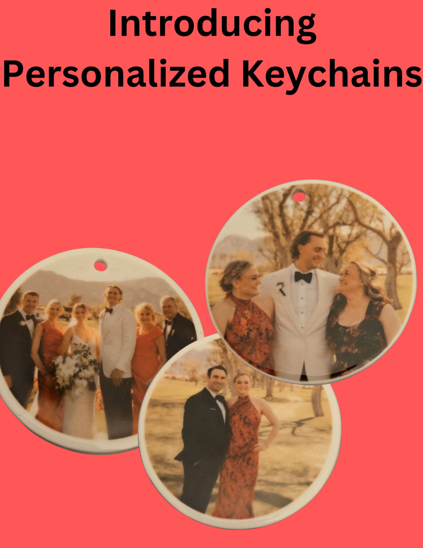 Custom keychains with a photo on both sides